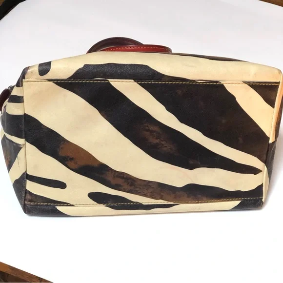 Dooney & Bourke Florentine Vachetta Zebra Satchel/Tote - Picture 8 of 11